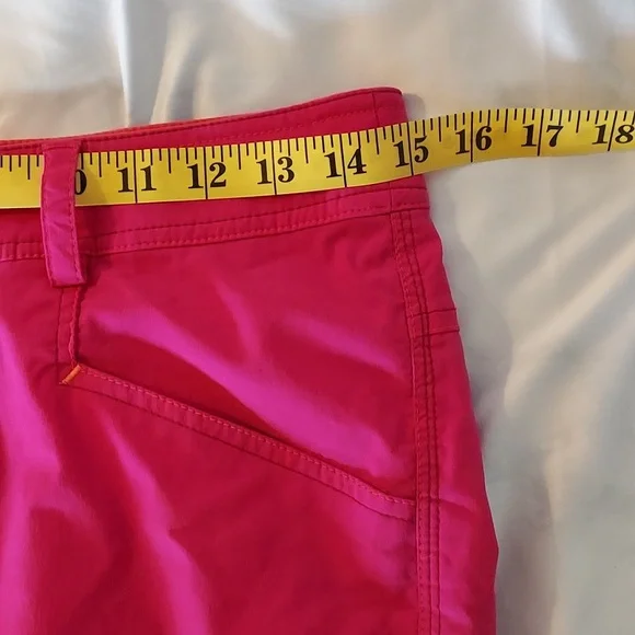 Title Nine Women's Pants Trail Mix Hot Pink Nylon Hiking Outdoor Capris 2 - Picture 6 of 12